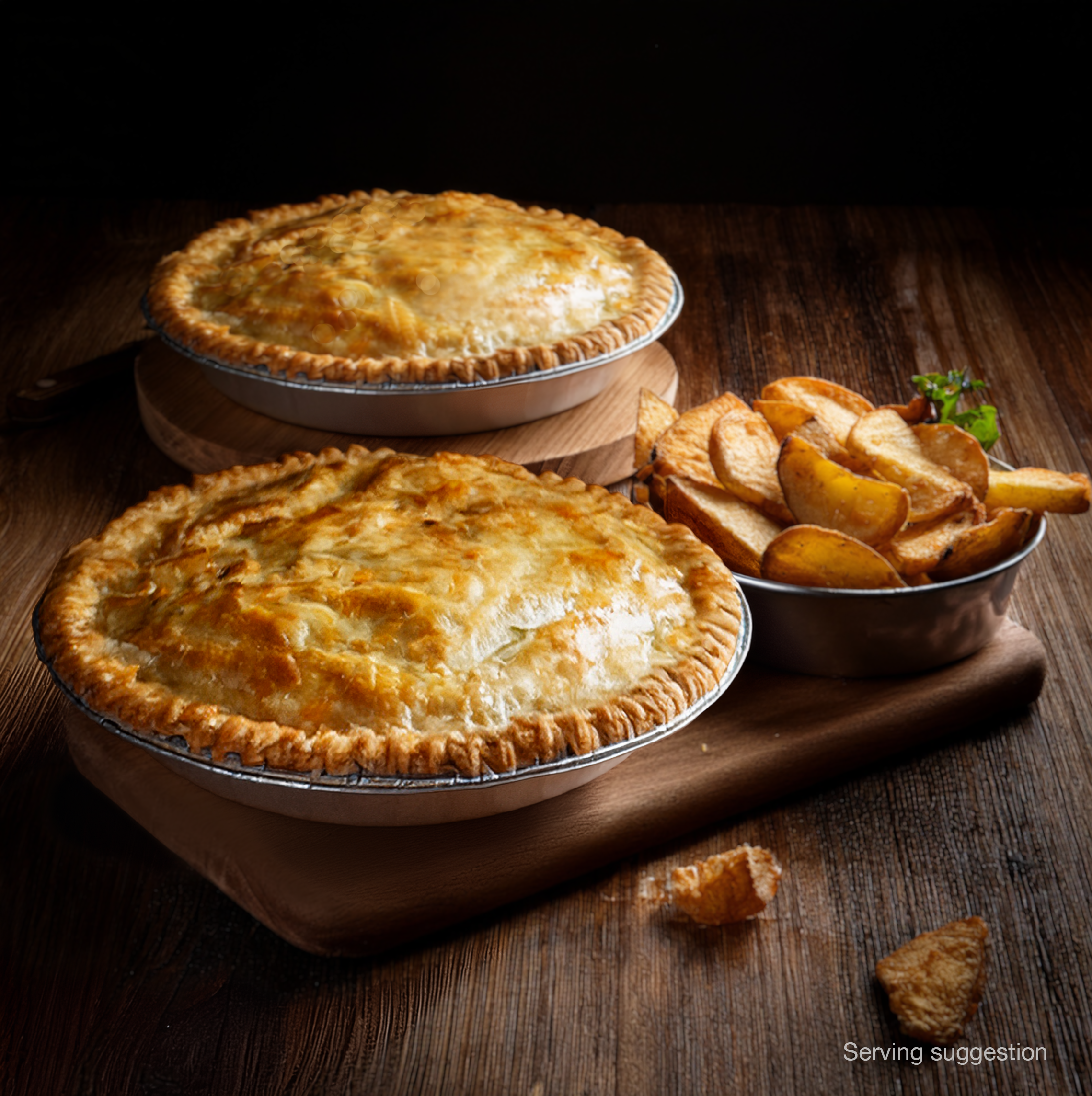 Family country chicken & mushroom pie (650g)